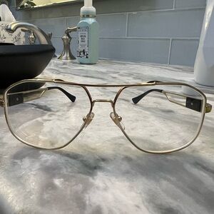 Versace aviator eyeglasses gold VE1287  53-13-145 like new